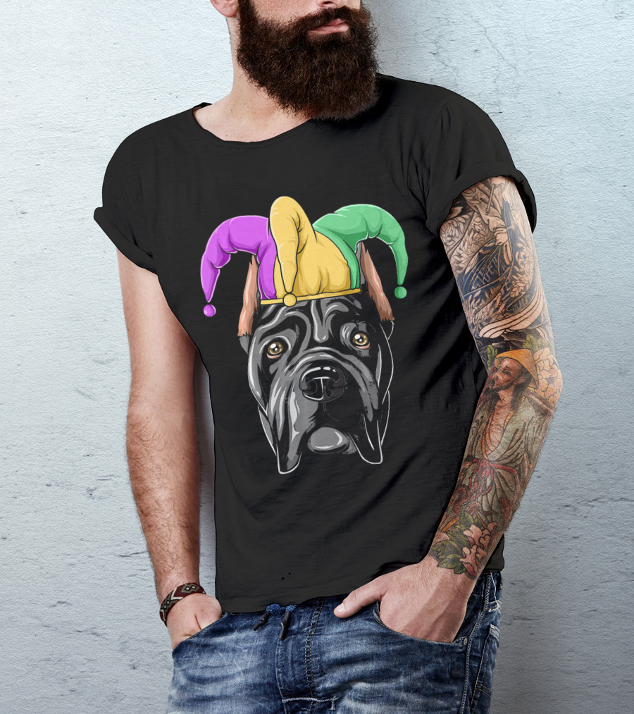 Cane Corso Mardi Gras Jester Carnival Hat T-Shirt