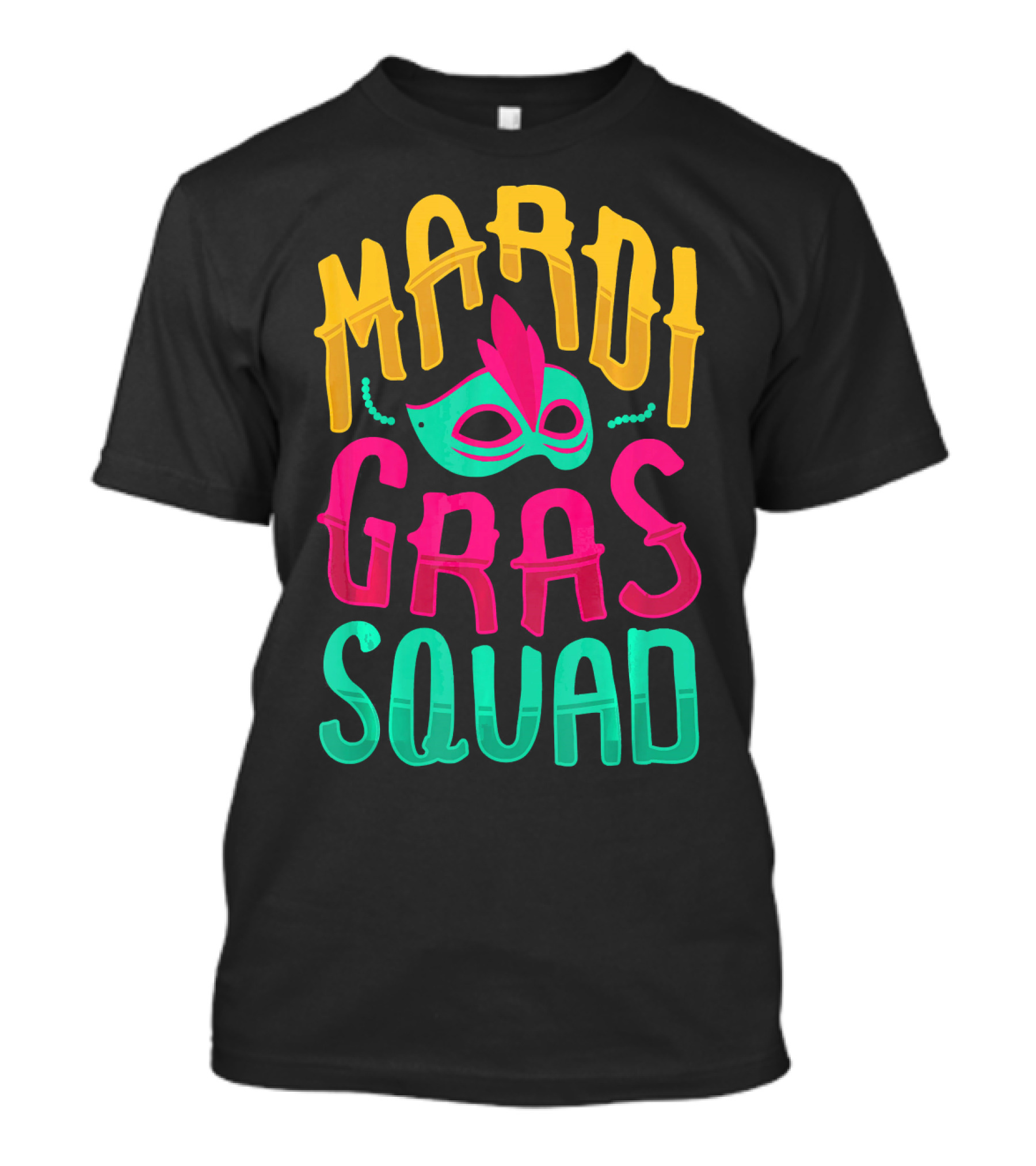 Mardi Gras Squad Carnival Mask T-Shirt