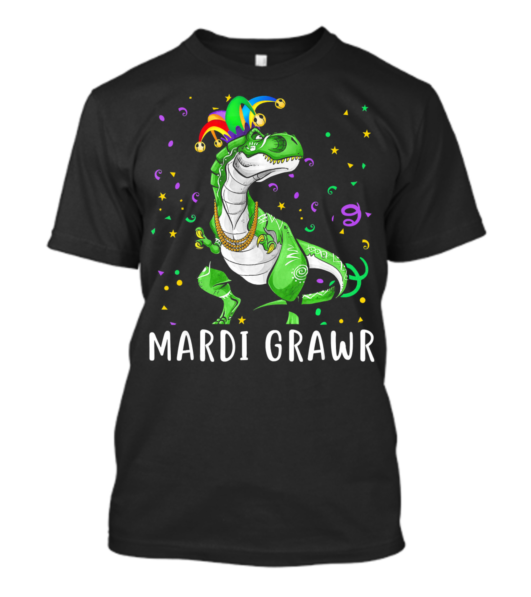 Mardi Grawr Rex Dinosaur Funny Mardi T-Shirt