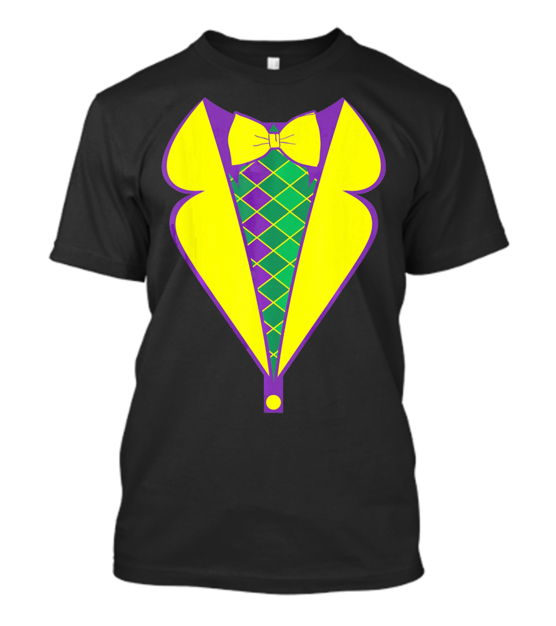 Mardi Gras Tuxedo Bow Tie Costume T-Shirt