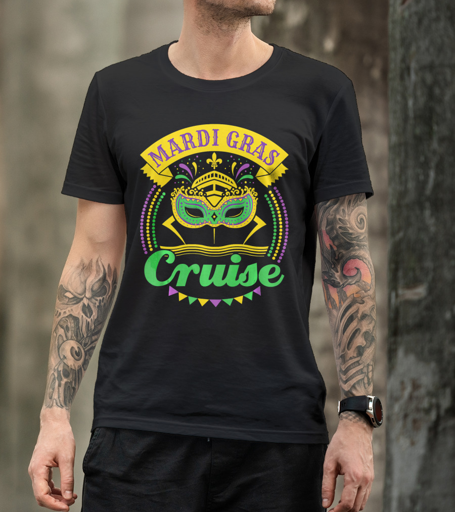 Mardi Gras Cruise Mask T-Shirt