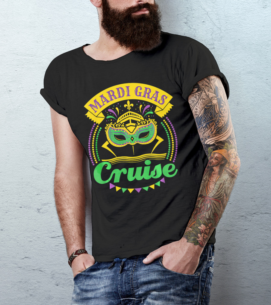 Mardi Gras Cruise Mask T-Shirt