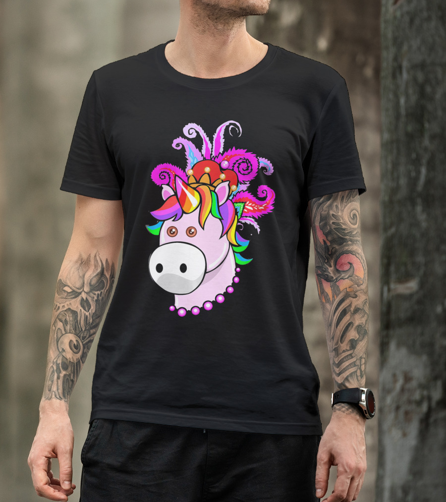 Kids Unicorn Mardi Gras New Orleans T-Shirt