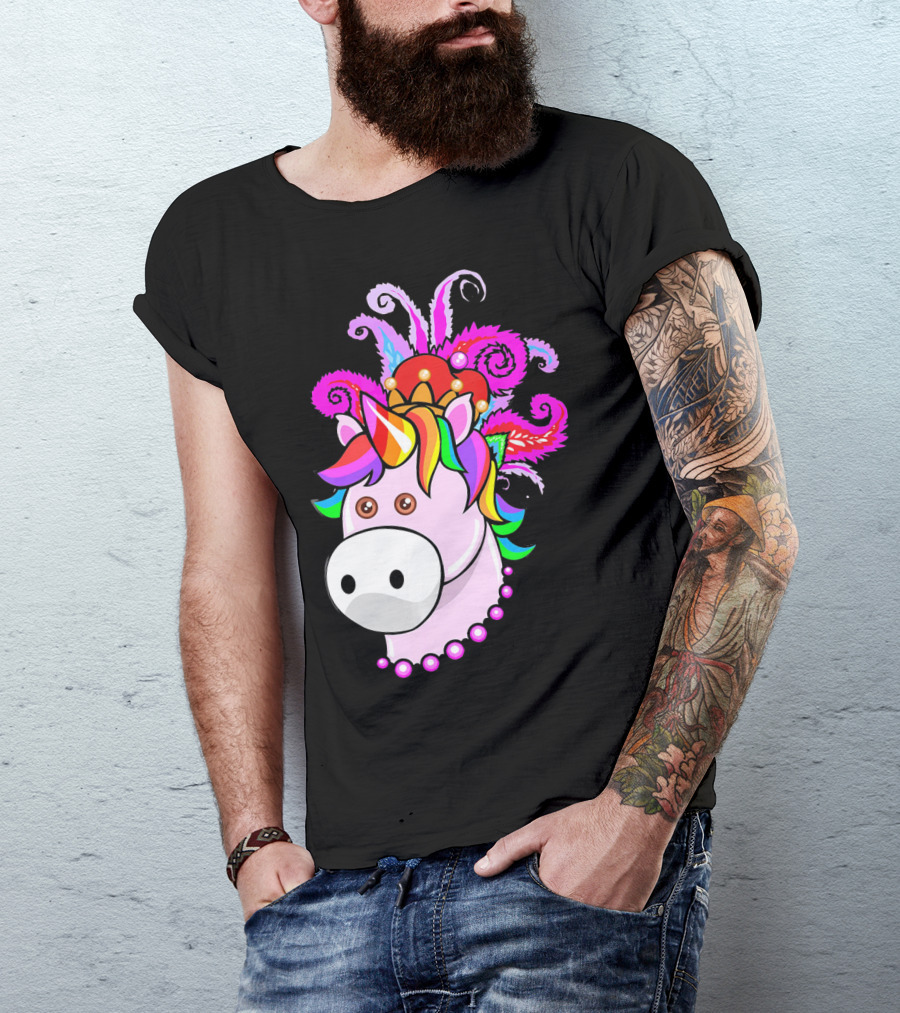 Kids Unicorn Mardi Gras New Orleans T-Shirt