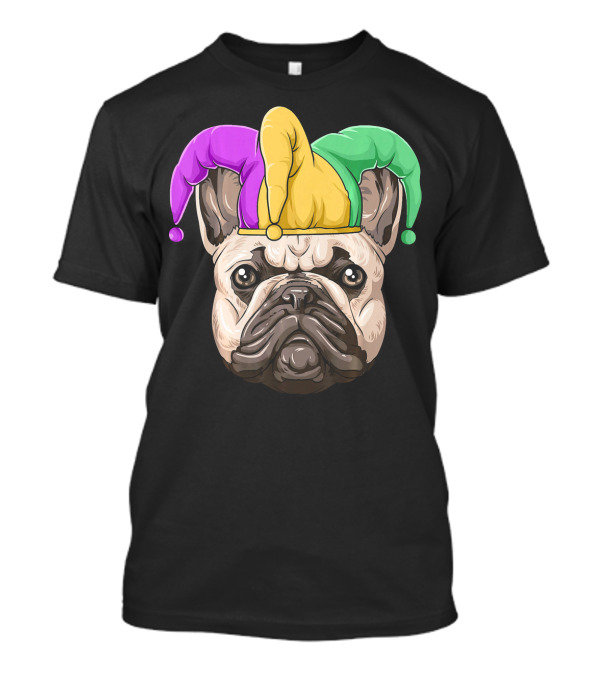 Mardi Gras Jester Hat French Bulldog T-Shirt