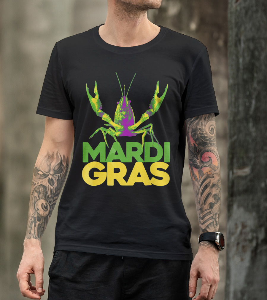 Mardi Gras Crawfish Vintage New Colorful T-Shirt