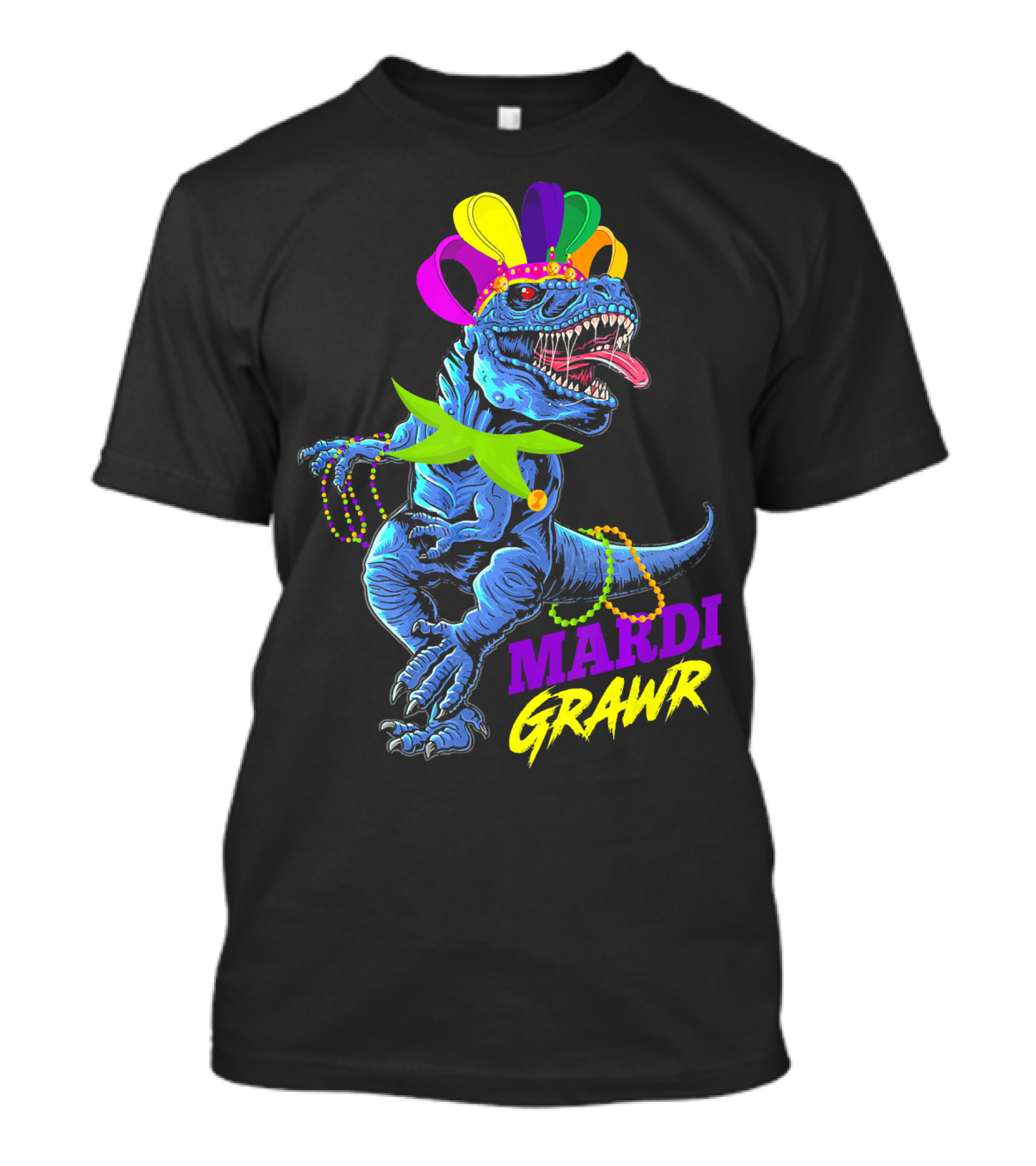 Mardi Gras T Rex Dinosaur Mardi Grawr T-Shirt