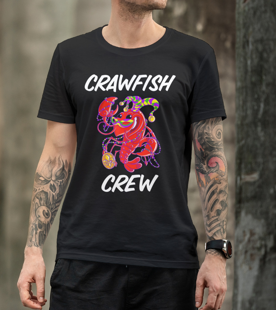 Crawfish Crew Mardi Gras Matching T-Shirt