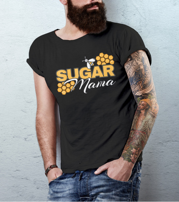 Sugar Mama Bee Hive Honeycomb T-Shirt