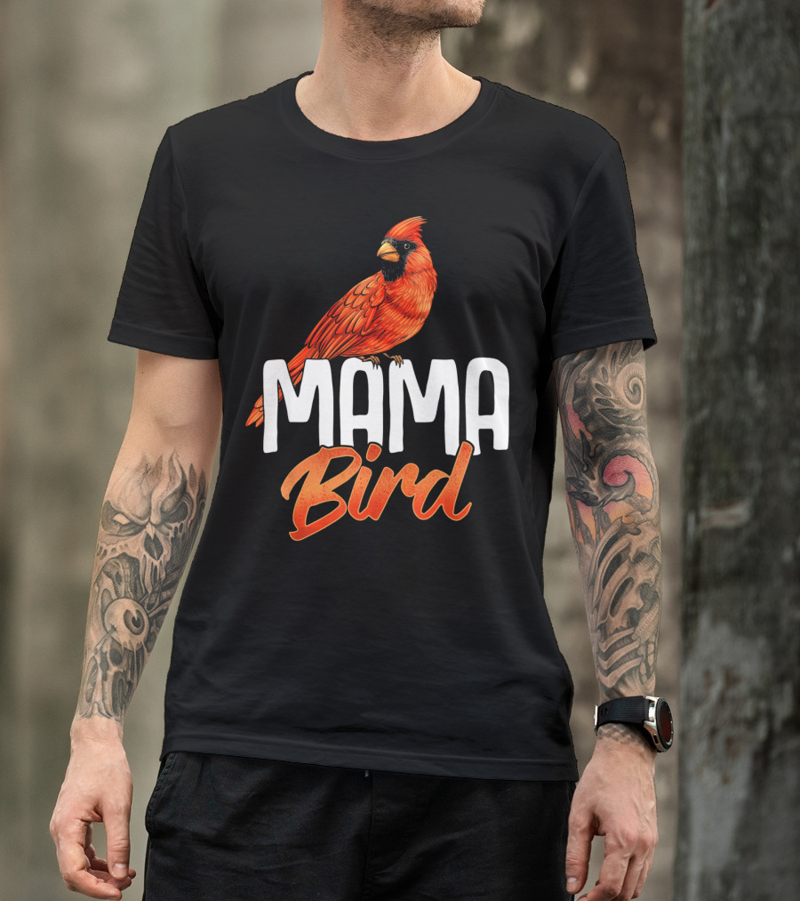 Mama Bird Red Cardinal Birds Mother's Day T-Shirt