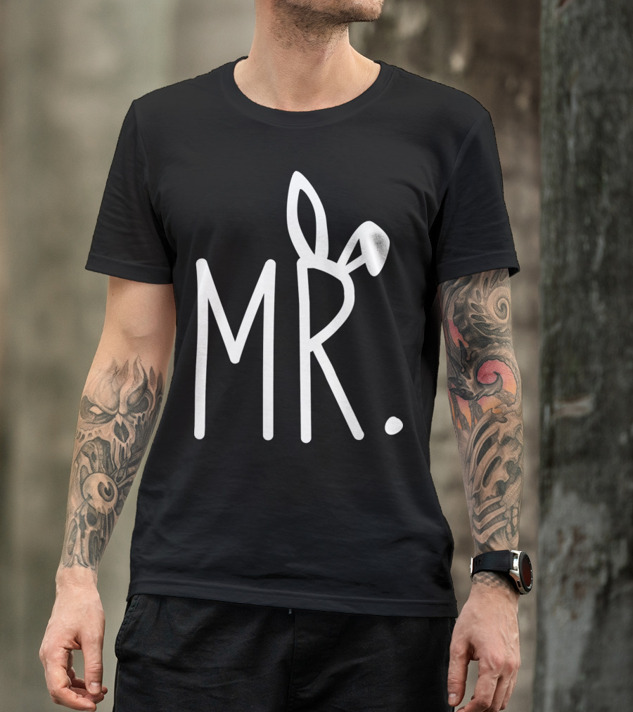 MR. Bunny Ears Mens Easter T-Shirt