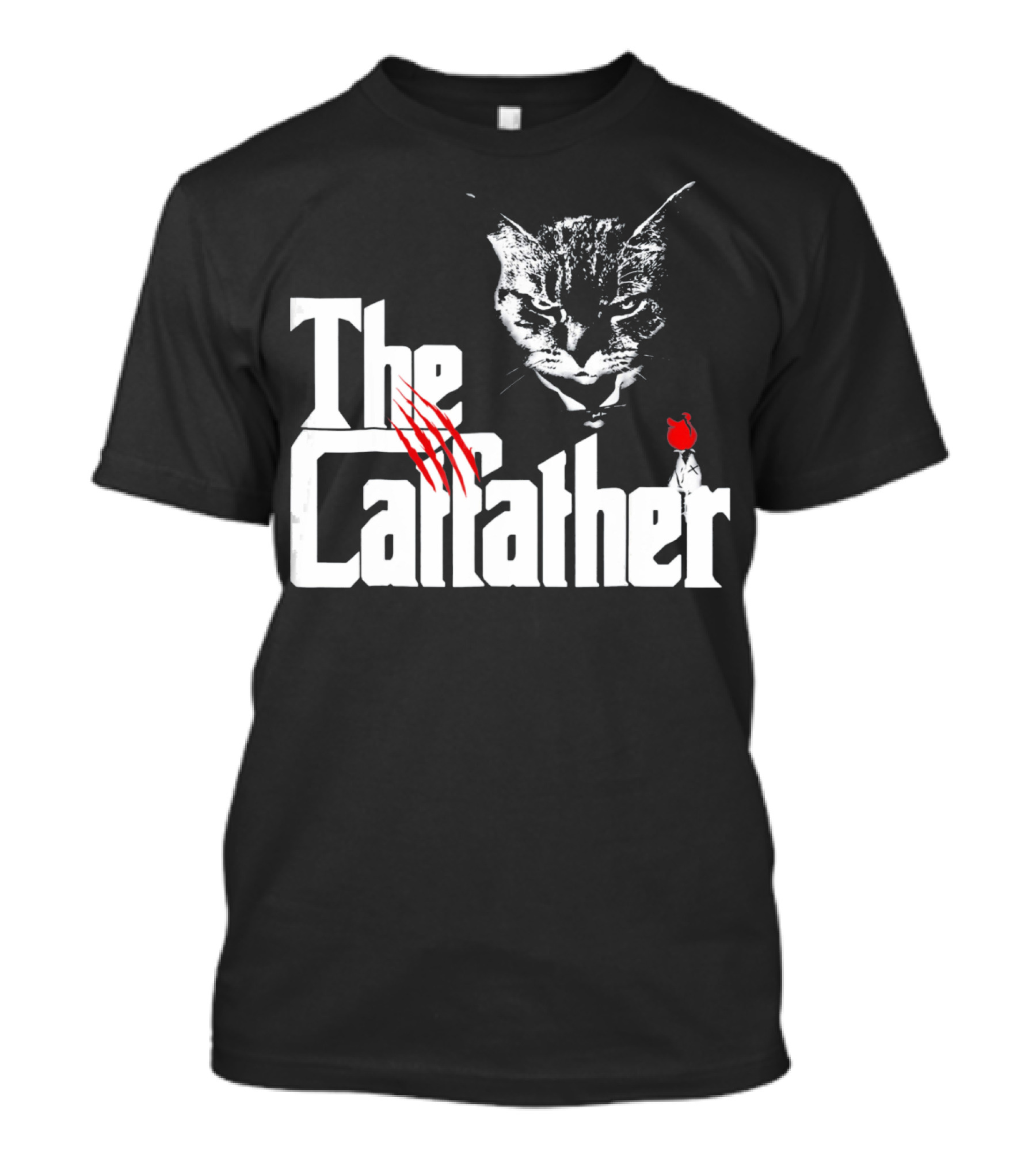 The Catfather Scratch And Rose Iconic Cat T-Shirt