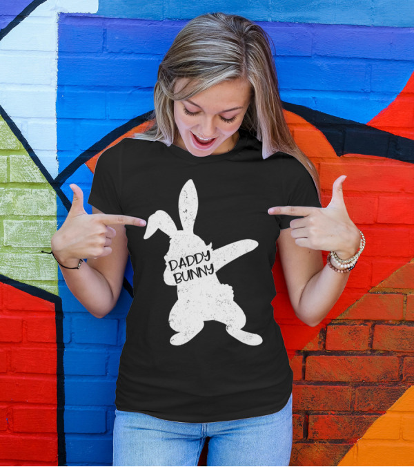 Daddy Bunny Dabbing Rabbit Cute Matching T-Shirt