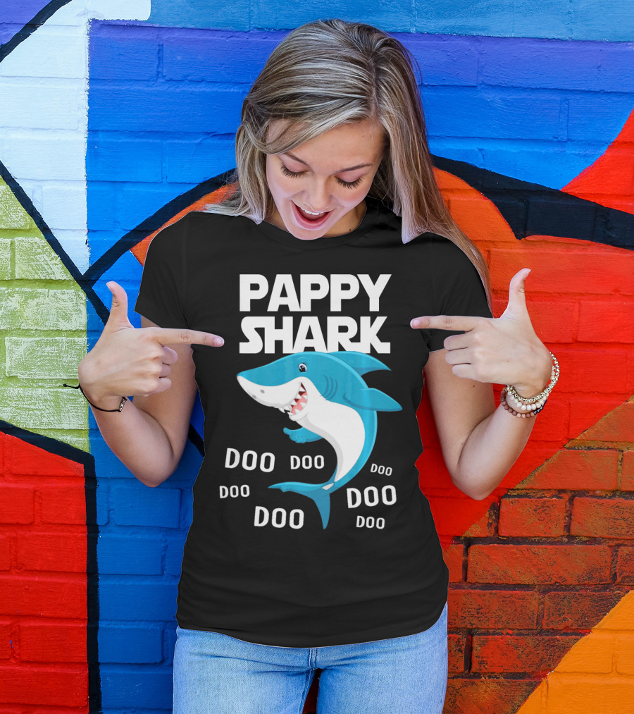 Pappy Shark Doo Doo Doo Grandpa Father's Day T-Shirt