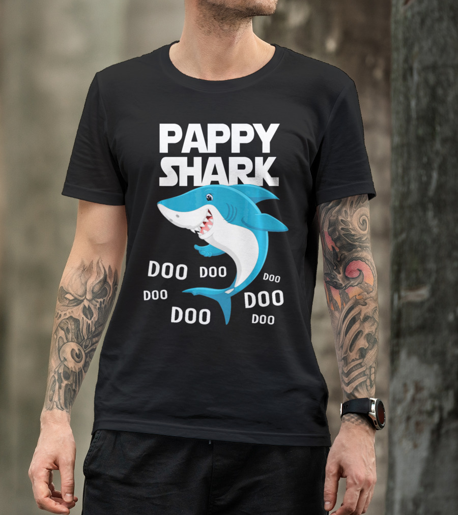 Pappy Shark Doo Doo Doo Grandpa Father's Day T-Shirt