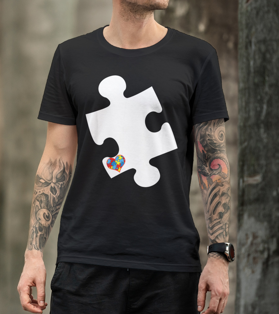 Awesome Love Autism Awareness Puzzle Heart Piece T-Shirt