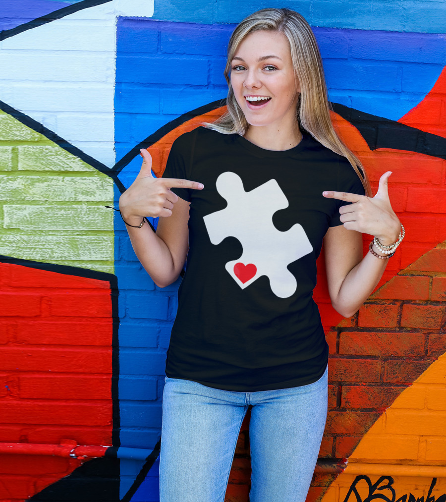 Love Autism Awareness Puzzle Heart T-Shirt