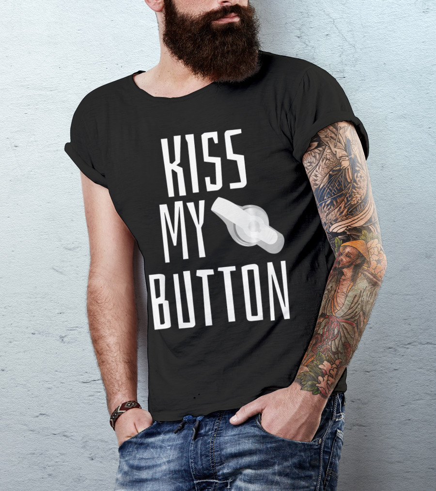 Kiss My Button Feeding Tube Awareness Tu T-Shirt