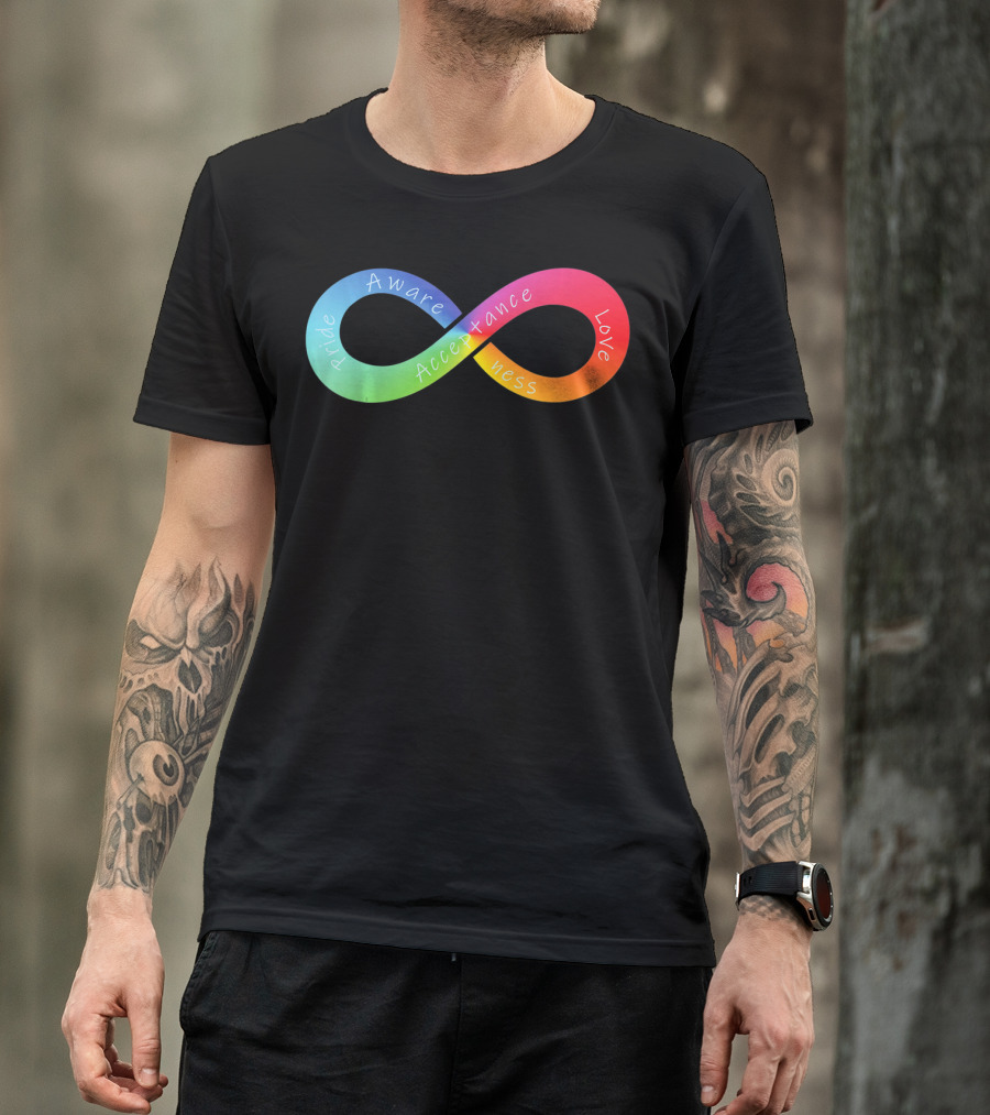 Pride Awareness Acceptance Love Rainbow Infinity Autism Awareness T-Shirt