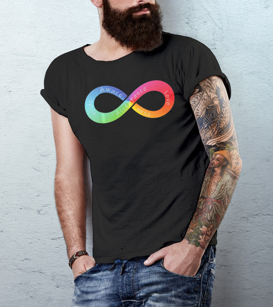 Pride Awareness Acceptance Love Rainbow Infinity Autism Awareness T-Shirt