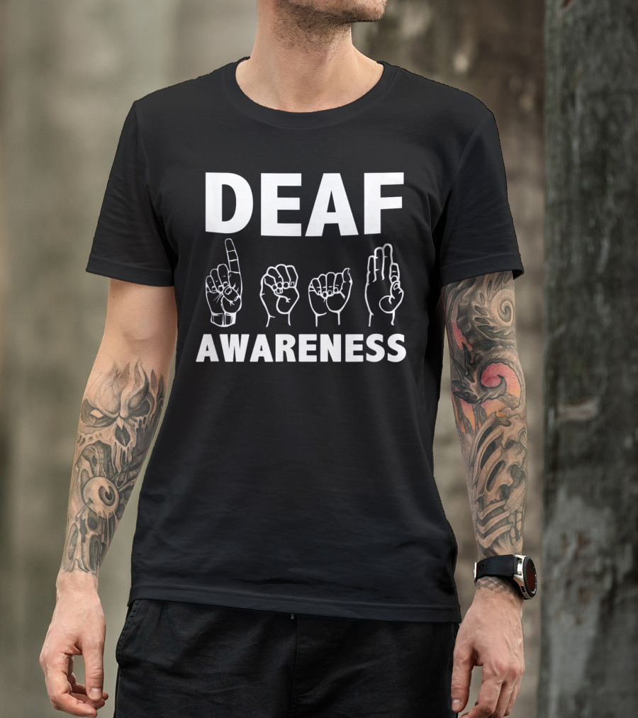 Deaf Awareness ASL Sign Language Hands T-Shirt