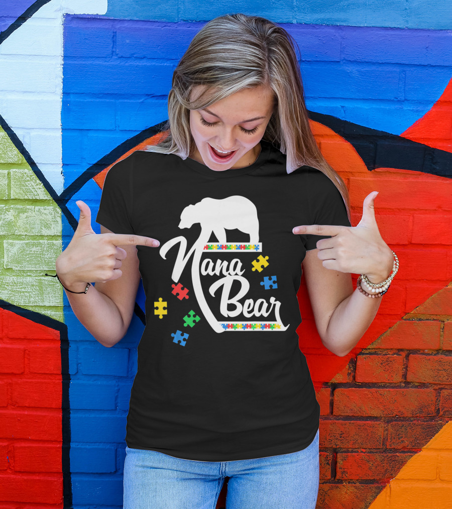 Nana Bear Puzzle Autism Awareness T-Shirt