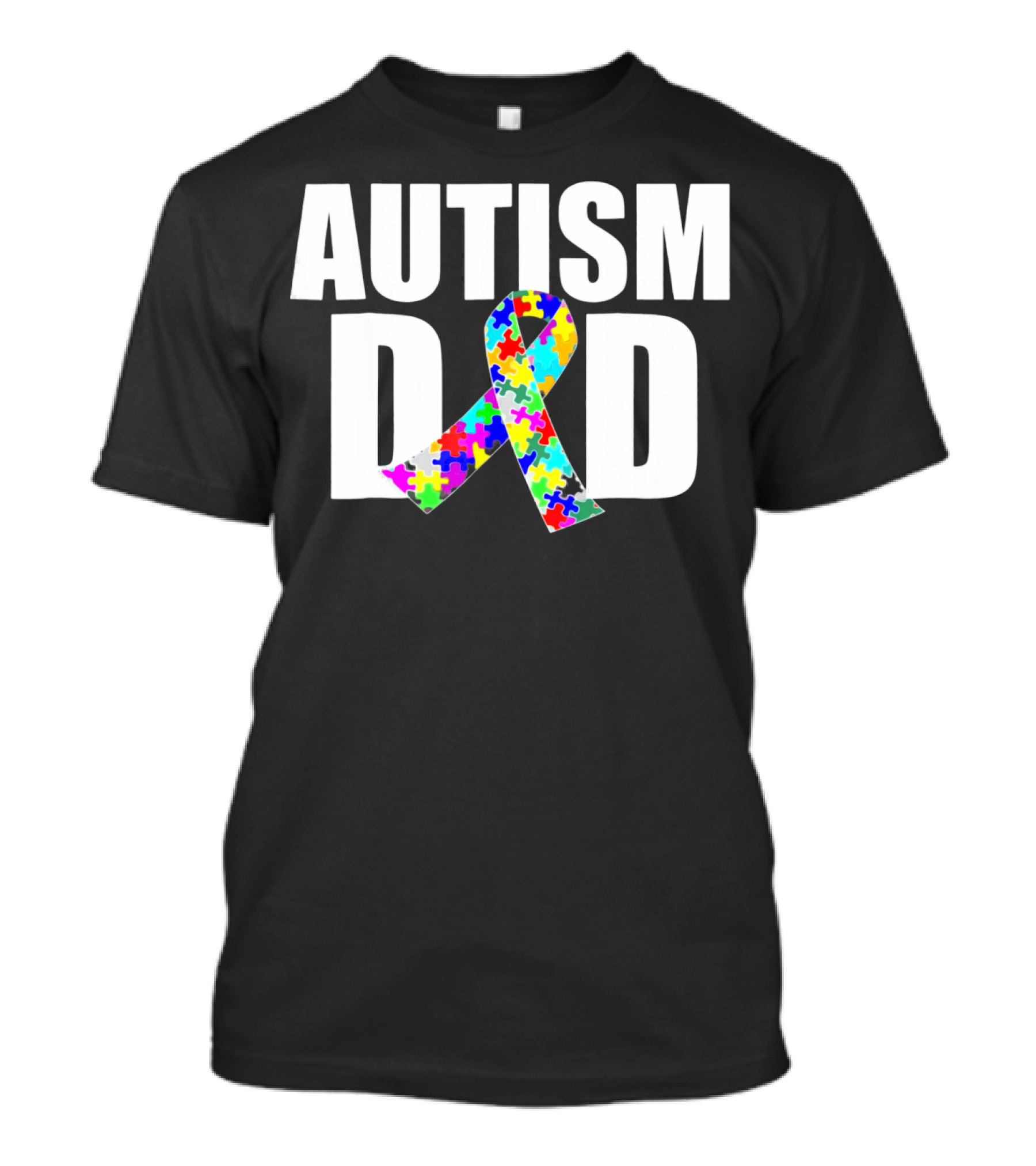 Autism Spectrum Awareness Autism Dad Puzzle T-Shirt