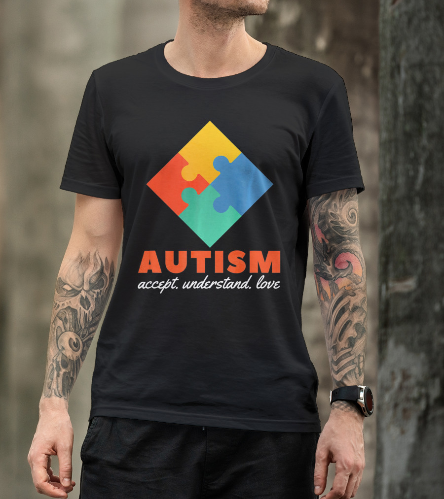 Autism Accept Understand Love Puzzle T-Shirt