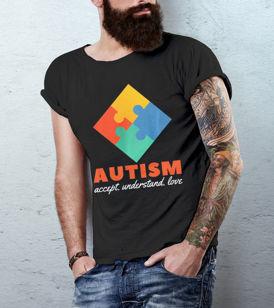 Autism Accept Understand Love Puzzle T-Shirt