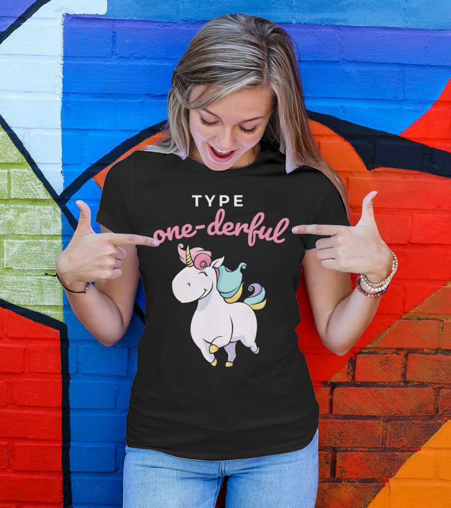 Type One-Derful Unicorn Type 1 Diabetes Awareness T-Shirt