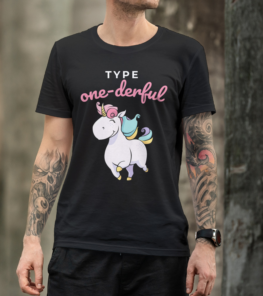 Type One-Derful Unicorn Type 1 Diabetes Awareness T-Shirt