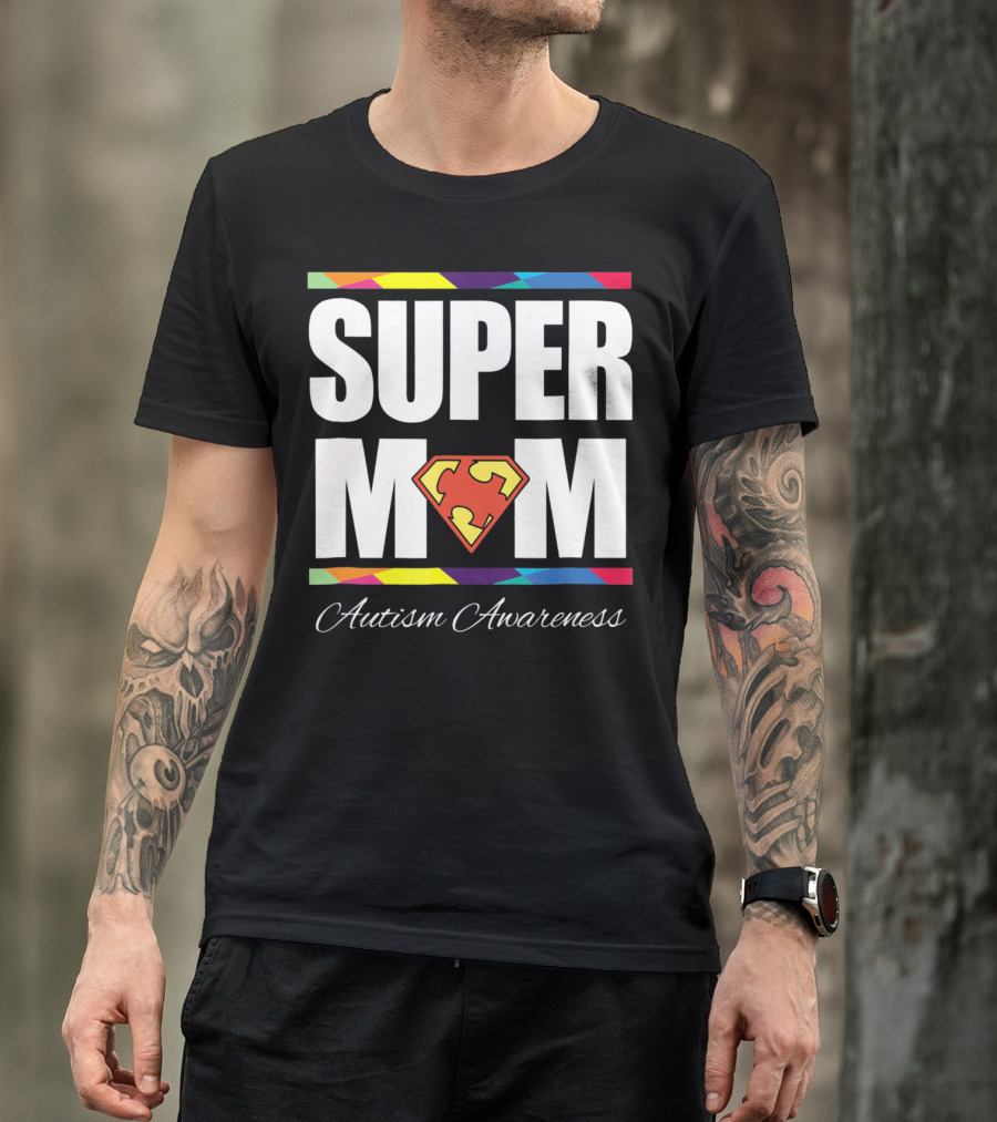 Super Mom Autism Awareness Iconic T-Shirt
