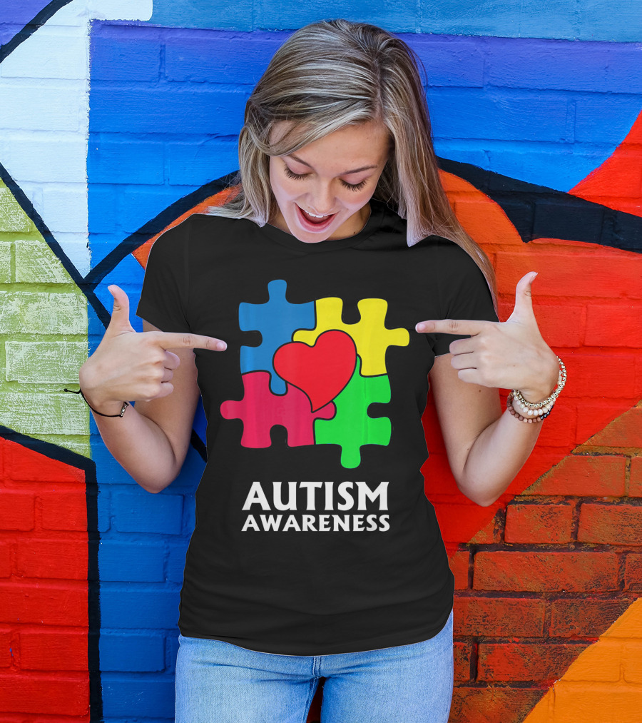 Autism Awareness Puzzle Heart Perfect Au T-Shirt