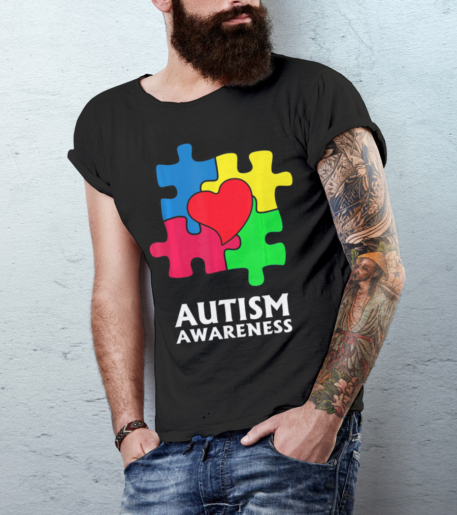 Autism Awareness Puzzle Heart Perfect Au T-Shirt