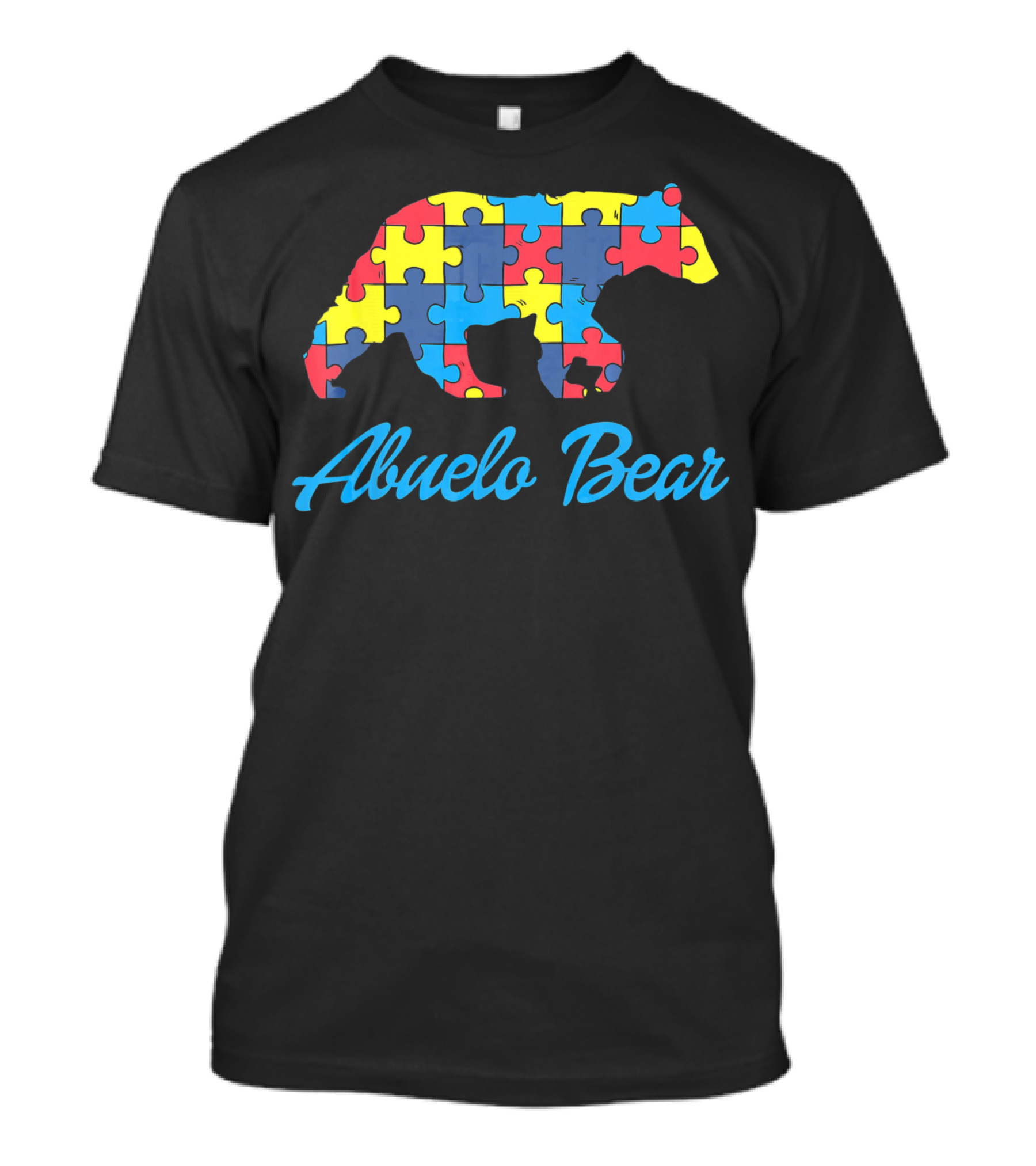 Abuelo Bear Autism Awareness Puzzle T-Shirt