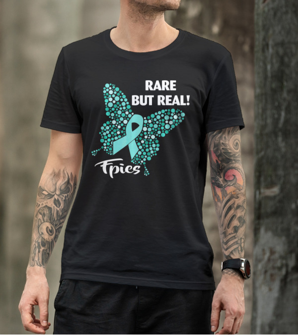 Rare But Real FPIES Awareness Ribbon Butterfly T-Shirt