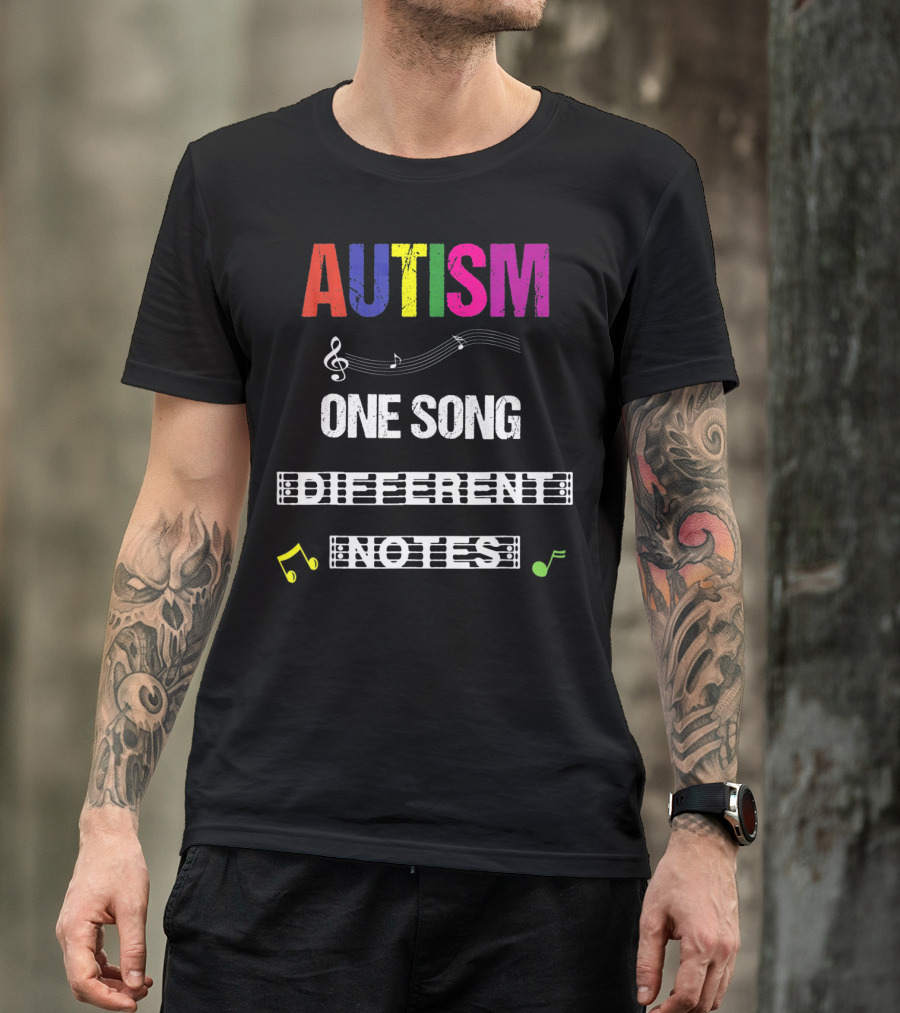 Autism One Song Different Notes T-Shirt