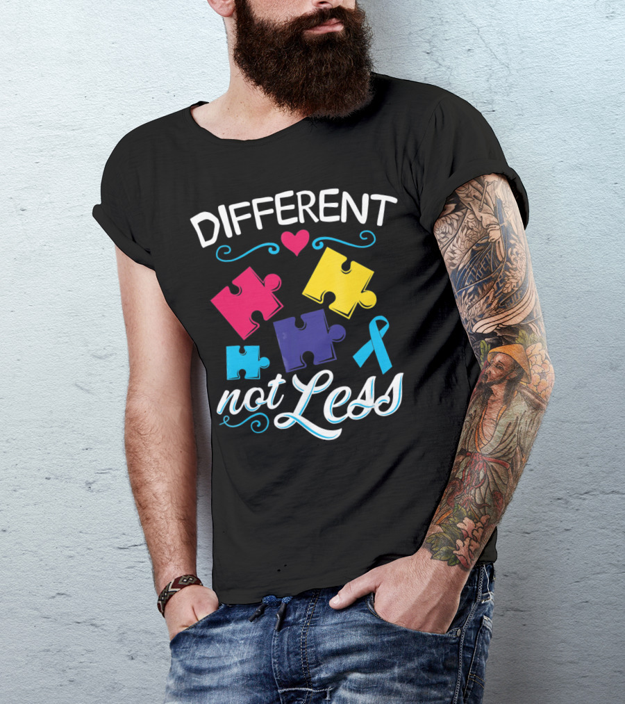 Different Not Less Autism Awareness Puzzle T-Shirt