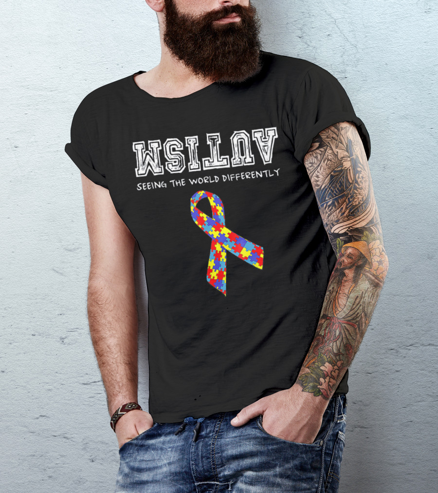 Autism Awareness Seeing The World Differently Puzzle T-Shirt