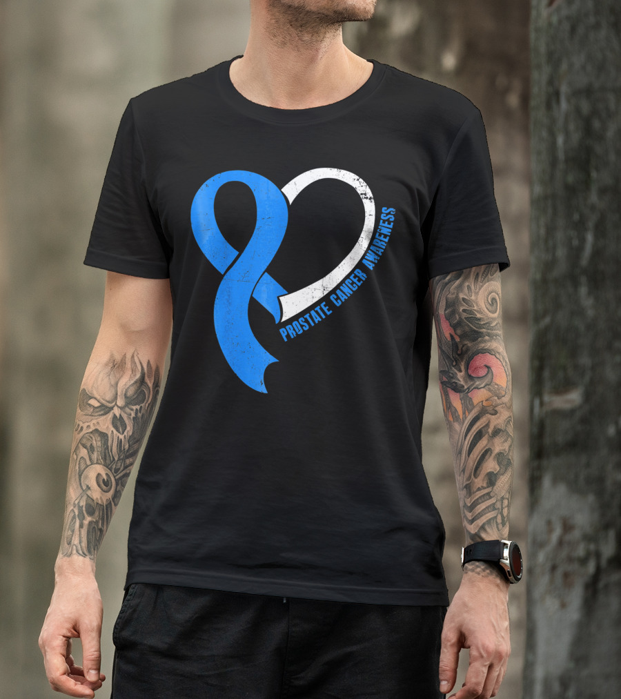 Prostate Cancer Awareness Heart T-Shirt