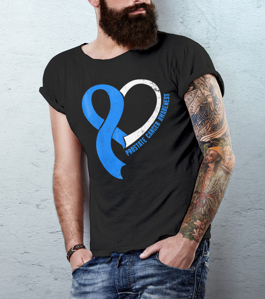 Prostate Cancer Awareness Heart T-Shirt