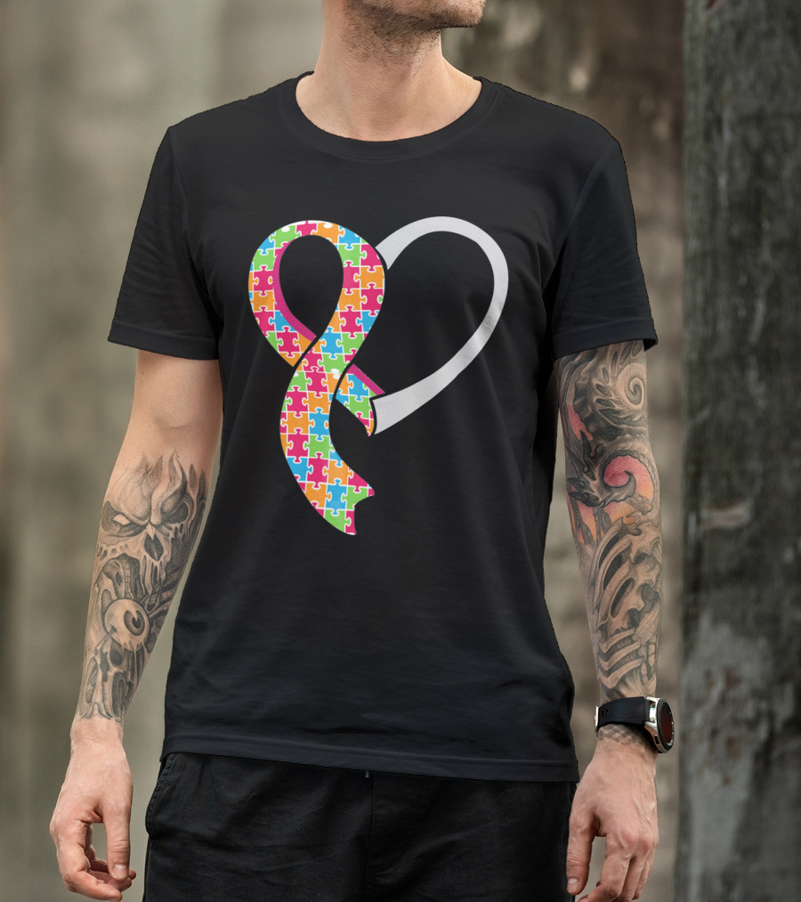 Puzzle Heart Autism Awareness T-Shirt
