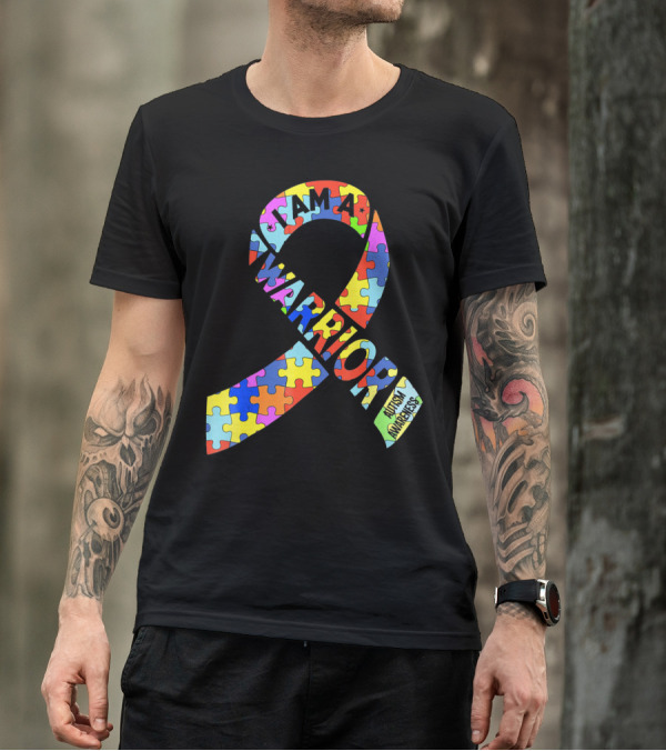 I Am A Warrior Autism Awareness Puzzle T-Shirt