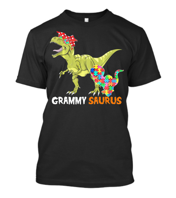 Grammy Saurus Dinosaur Puzzle Piece Hug T-Shirt