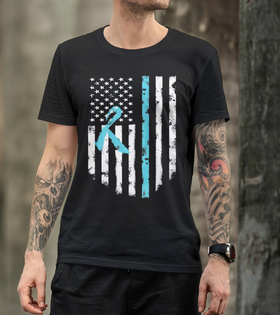 Scleroderma Awareness Support American Flag T-Shirt