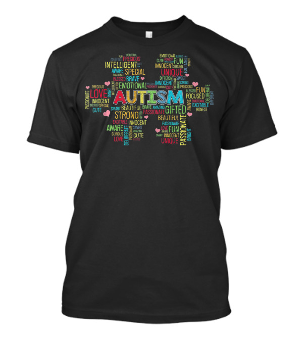 Autism Charm Puzzle World Autism Awareness Fun Unique Intelligent Emotional Strong Gifted Different Innocent Passionate T-Shirt