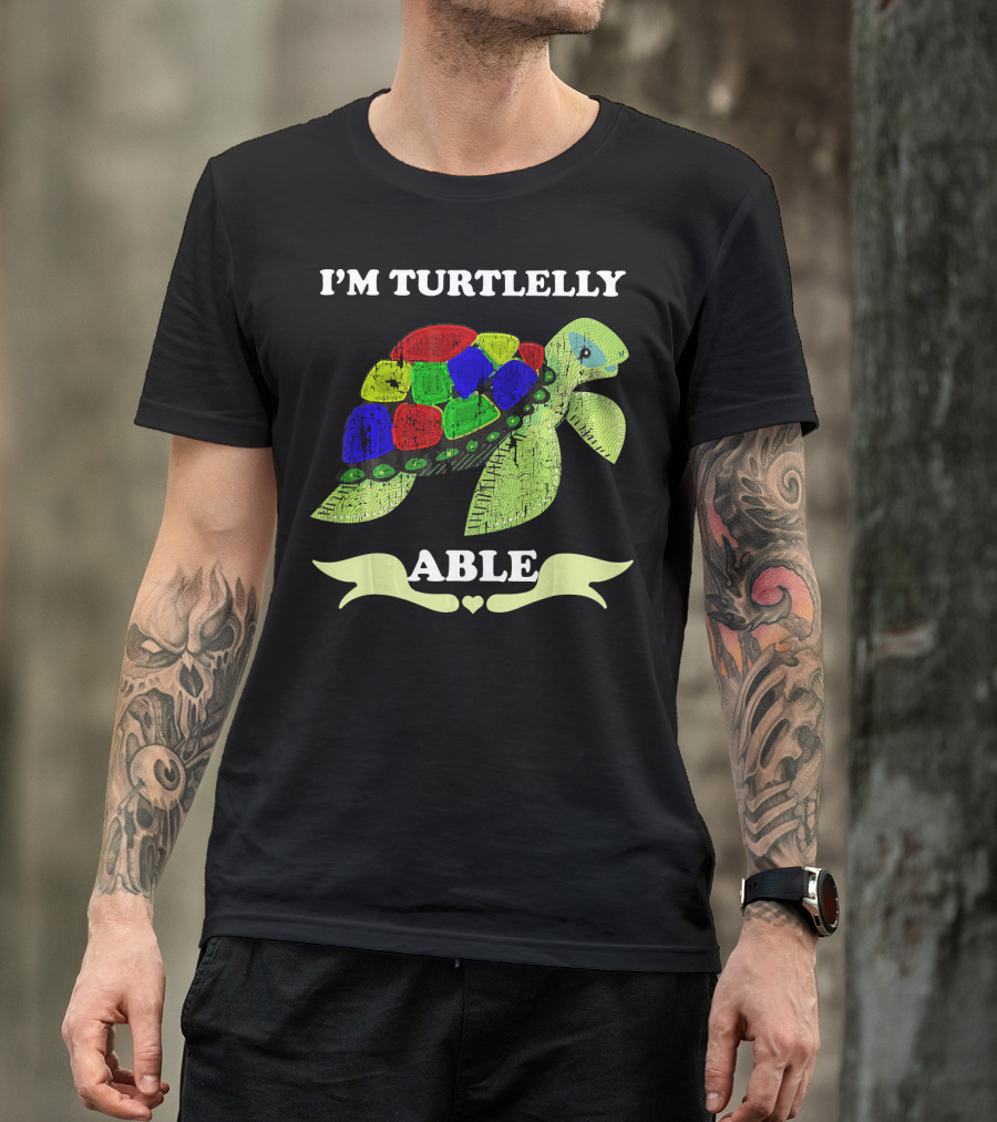 I'm Turtlelly Able Autism Puzzle Turtle T-Shirt