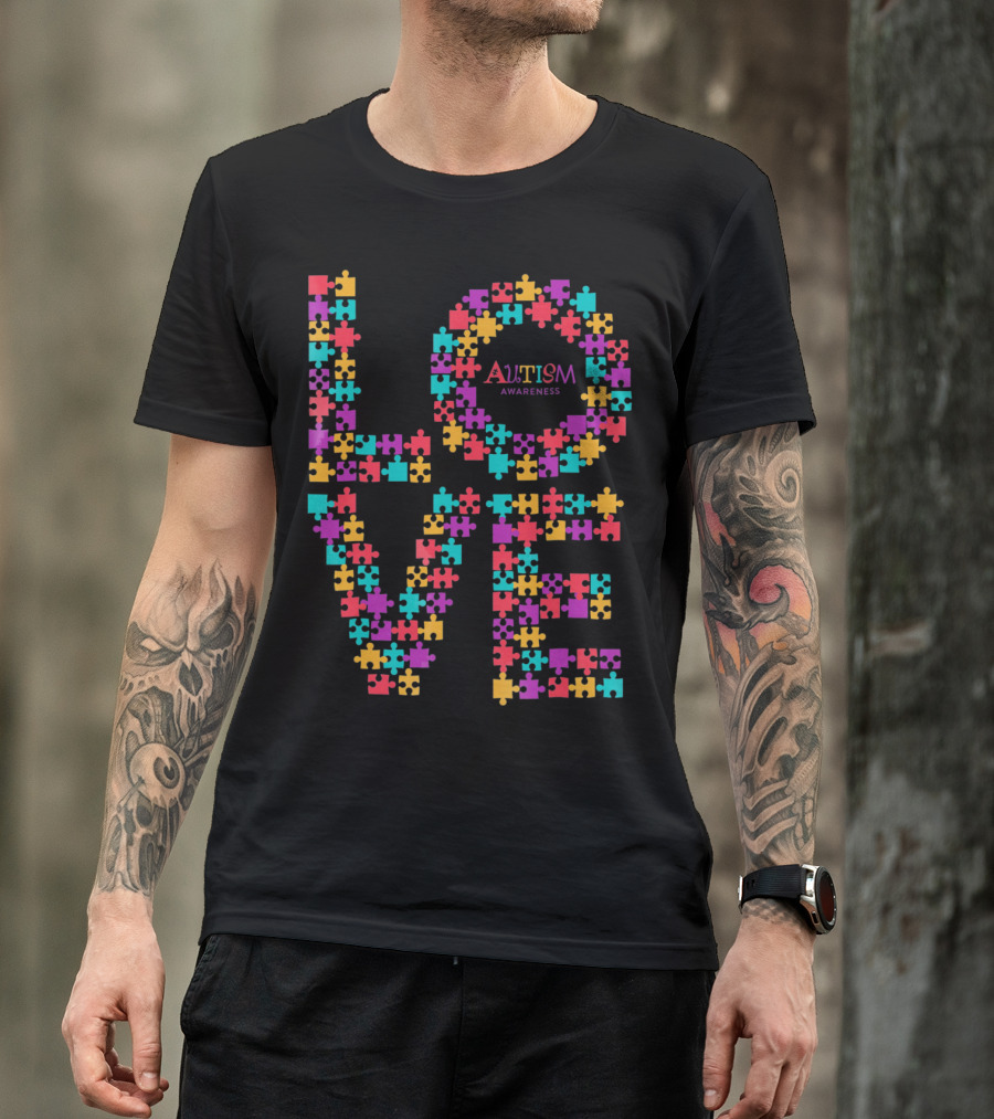 Love Puzzle Autism Awareness Month Autism Awareness T-Shirt