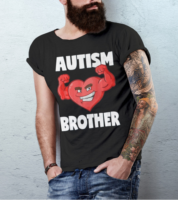 Autism Brother Heart Strong Brothers T-Shirt