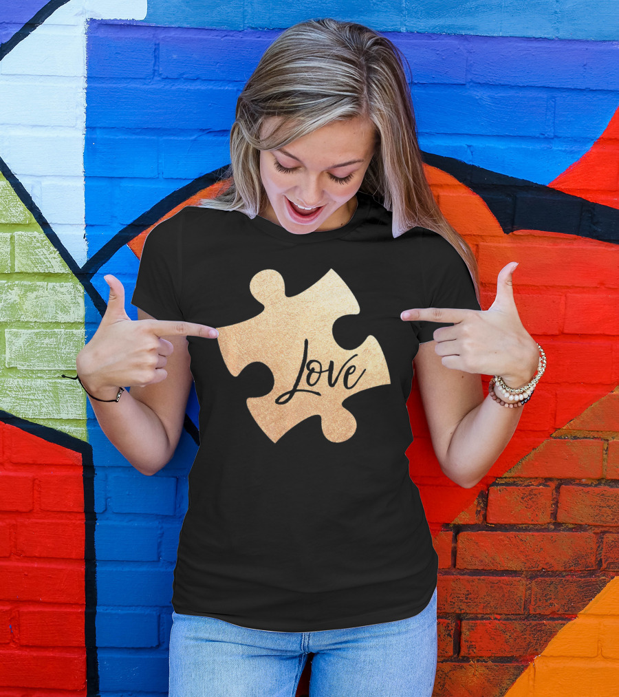 Autism Love Puzzle Piece Autism Awareness T-Shirt